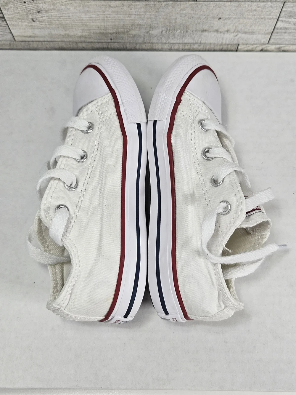 CONVERSE 7J256 OPTICAL WHITE LOW TOP CANVAS CASUAL BABY SHOE TODDLER